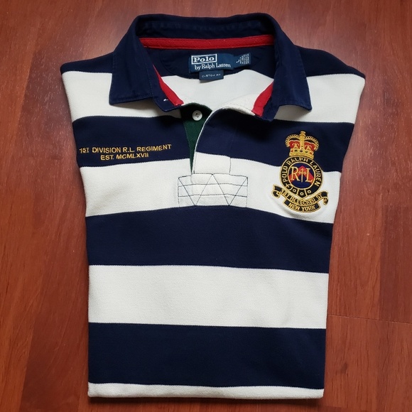 Polo Ralph Lauren Other - Ralph Lauren Embroidered Striped Custom fit Polo L
